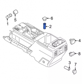 Прикуриватель центральной консоли Ford Flex 09-19 с крышкой