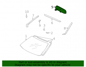 Зеркало внутрисалонное с автозатемнением Lexus RX300 RX330 RX350 RX400h 04-09 черное тип 1