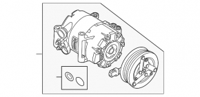 Компрессор кондиционера Ford Focus mk3 15-18 2.0 рест