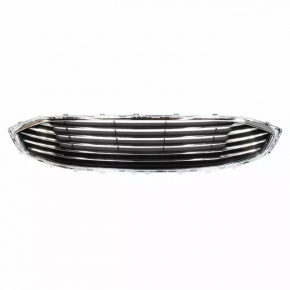 Решетка радиатора grill Ford Fusion mk5 19-20 черный глянец, titanium
