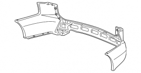 Бампер задний голый Acura MDX 07-09