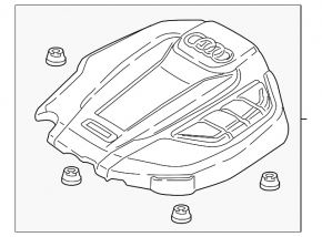 Накладка двигателя Audi A4 B9 17-21 2.0T TFSI