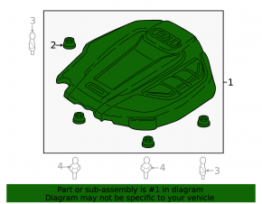 Накладка двигателя Audi A4 B9 17-21 2.0T TFSI