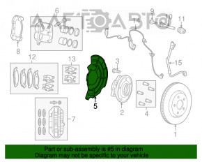 Кожух тормозного диска передний левый Jeep Grand Cherokee WK2 12-22 под br4, под BREMBO