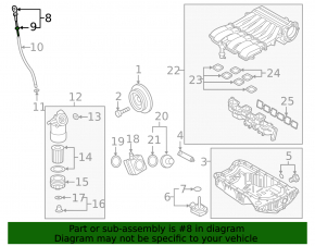 Заглушка масляного щупа Audi Q5 80A 18-24 3.0T