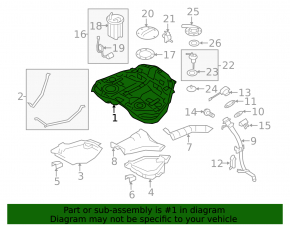 Топливный бак Subaru Impreza WRX GH 10-11 2.5T