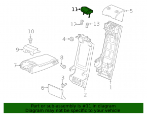 Tetieră centrală 2 rânduri Audi A6 C8 19-25 piele maro deschis