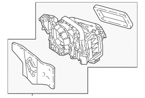 Корпус печки голый вентиляция Audi A4 B9 17-18