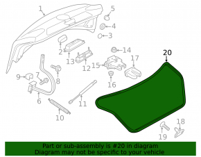 Garnitura capac portbagaj VW Passat 20-22
