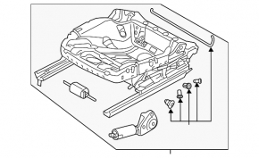 Водительское сидение VW Passat b8 16-19 USA без airbag, кожа беж, прожженное