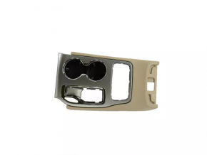 Ornamente consolă centrală cu suporturi pentru pahare Jeep Grand Cherokee WK2 17-22 argintiu, zgârieturi, cromat