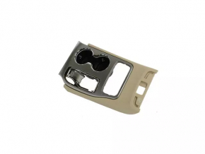 Ornamente consolă centrală cu suporturi pentru pahare Jeep Grand Cherokee WK2 17-22 argintiu, zgârieturi, cromat