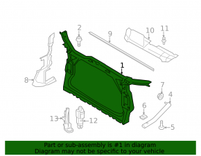 Panou radiator TV Audi A5 08-16 2.0, 3.0