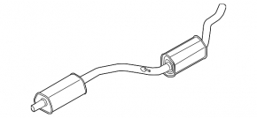 Traseul de evacuare intermediar pentru Ford C-max MK2 13-18