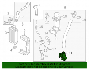 Клапан интеркулера вакуумный Hyundai Santa FE 21-23 2.5T