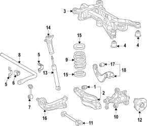 Stabilizator spate Toyota Rav4 19- 2.5