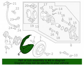 Capac disc de frână spate dreapta Kia Niro 23-26 EV