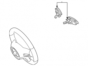 Volan gol Mercedes W167 GLE 350 450 20-23 piele gri închis fără încălzire, cu pete, zgârieturi, lovituri