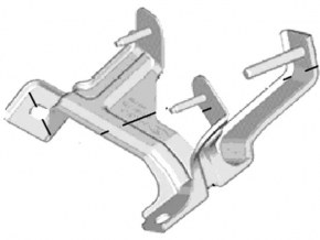 Кронштейн ABS Ford Edge 15-24 нижний