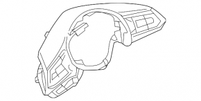 Кнопки управления на руле Mazda CX-9 16-21 потёртость