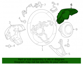 Кнопки управления на руле Mazda CX-9 16-21 потёртость