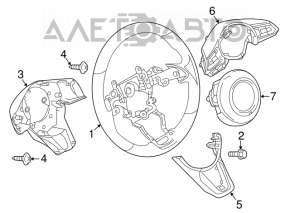 Кнопки управления на руле Mazda CX-9 16-21 потёртость