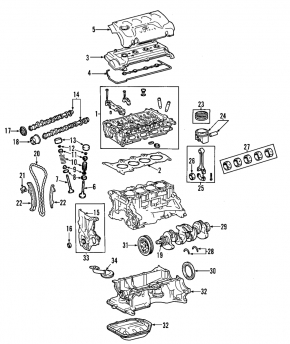 Arborele cotit 2ZR-FXE Toyota Prius 50 16-