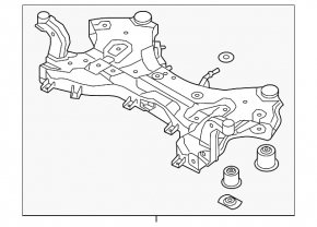 Подрамник передний Kia Sorento 16-20 2.4, 3.3 AWD