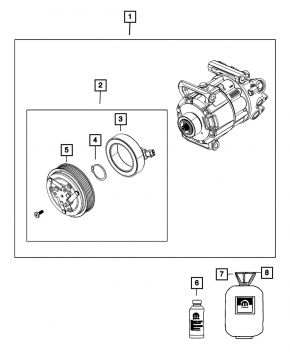 Compresor aer condiționat Jeep Compass 23-25 2.0T