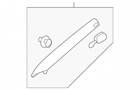 Decorație stâlp față dreapta Honda Civic X FC 16-21 4d gri fără trapă nou original
