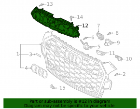 Каркас решетки радиатора grill Audi A5 F5 20-25