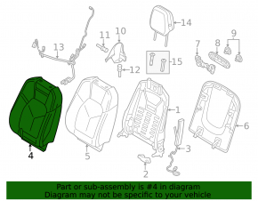 Водительское сидение Porsche Cayenne 958 11-14 с airbag, кожа черн, электро