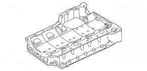 Полуподдон масляный VW Passat b7 12-14 USA 2.5