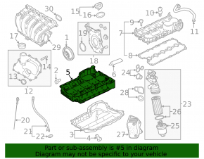 Полуподдон масляный VW Passat b7 12-14 USA 2.5