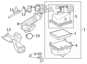 Воздухоприемник Lexus ES350 19-26