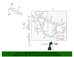 Дефлектор радиатора левый Lexus RX400h 06-08