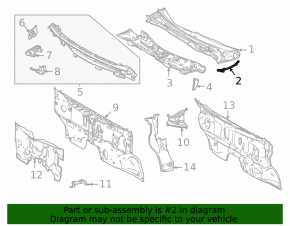 Garnitura grila stergatorului de parbriz dreapta Toyota Sienna 21-25