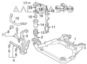 Чашка опора передняя левая Mazda6 03-05