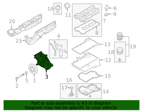 Передняя крышка двигателя BMW 5 G30 18-23 N63B44C 4.4T AWD