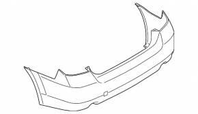 Бампер задний голый Subaru Legacy 10-14