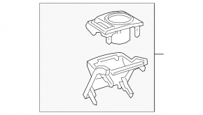 Ornamente console centrale față pentru Toyota Prius V 15-17, gri, fără suport de pahare, zgârieturi
