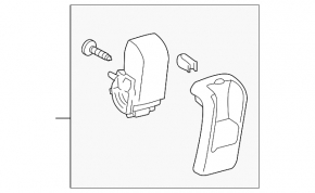 Накладка консоли задняя с подстаканниками Toyota Prius 20 04-09 серая, царапины