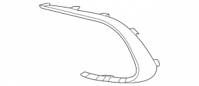 Молдинг переднего бампера правый Mercedes EQS-class V297 22-25 AMG pkg