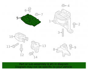 Подушка двигателя левая Ford Escape MK3 15-19 2.5 2.0T 1.5Т микротрещины