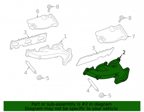 Коллектор выпускной левый Ford Mustang mk6 15-17 3.7,ржавый