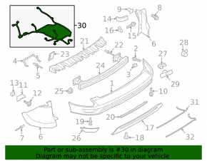 Cablaj bară spate Ford Escape MK3 17-19 pentru 6 senzori de parcare