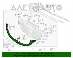 Молдинг хром решетки радиатора правый Mazda CX-9 16-23 хром