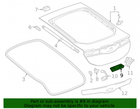 Panoul de butoane de deschidere a Chevrolet Volt 11-15