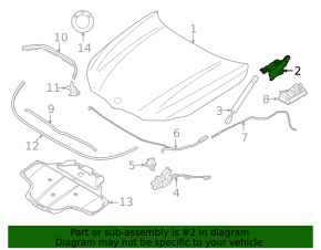 Петля капота левая BMW 5 G60 24-26