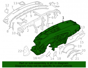 Audi A6 C7 16-18 Restyling Bord Față cu AIRBAG, fără proiecție, maro, finisaj inferior bej, cu finisaj